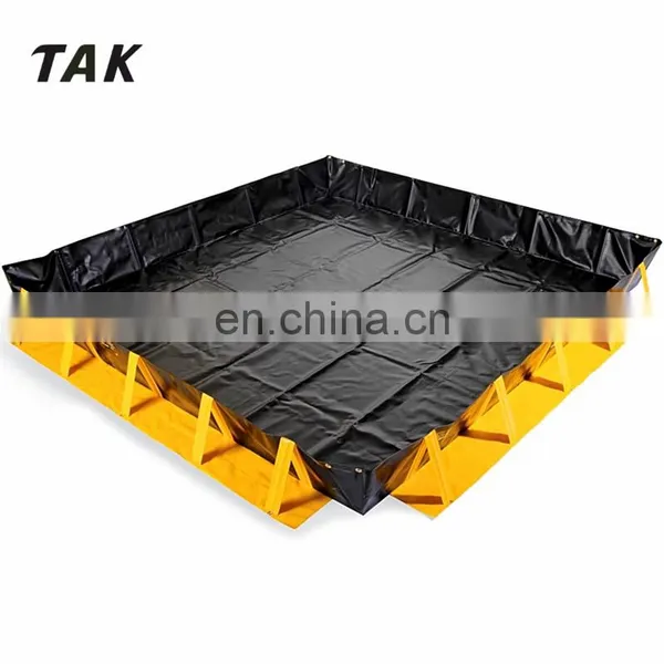 Portable Collapsible Temporary Spill Protection Pool Oil Containment Berm Barrier photo-5