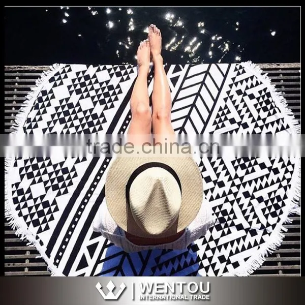 Bohemian Printed Round Beach Towel With Tassel Quality Choice photo-2
