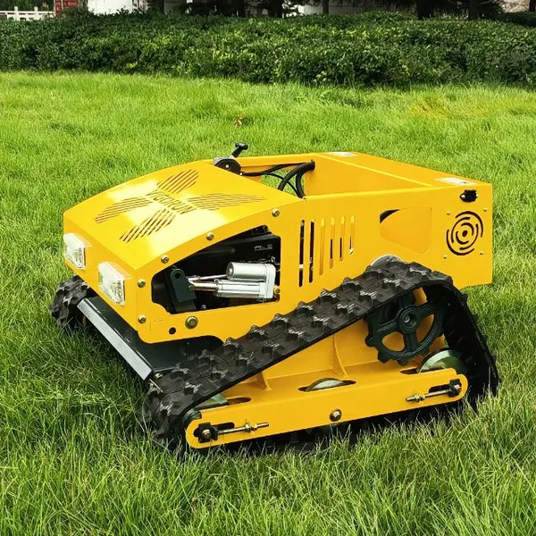 Industrial Single Cylinder Gasoline Engine Rubber Track Remote Operated Weed Cutter With 6Km/H Speed and 550mm Cutting Width