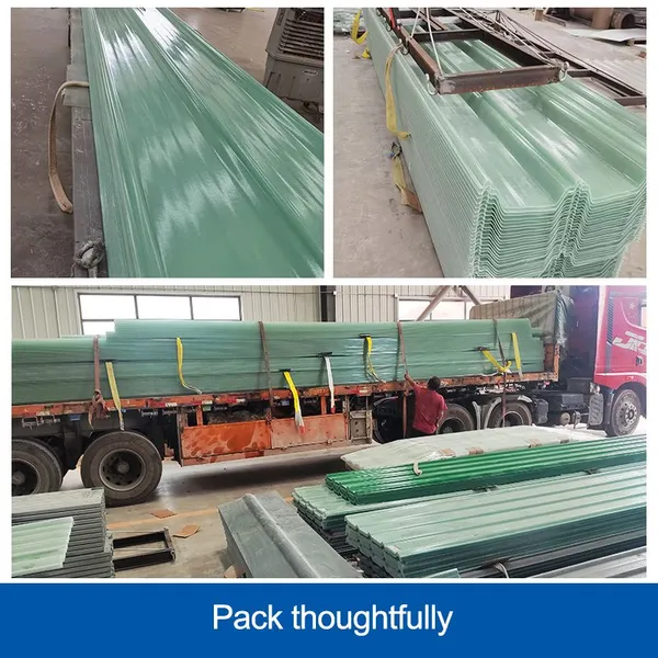 FRP Corrugated Transparent Conservatory Daylighting Roof Tiles Thin Greenhouse Tiles With Bending & Welding Services photo-6