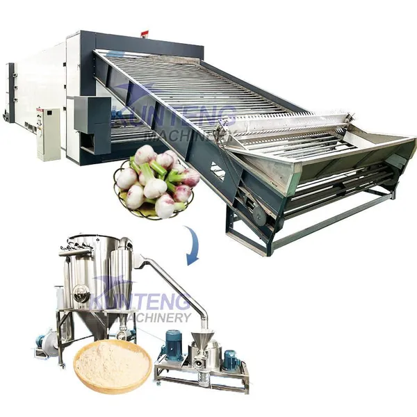 Automatic Continuous Garlic Onion Turmeric Powder Drying Production Line Dried Ginger Powder Machine