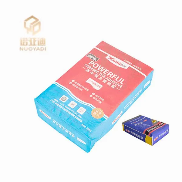 25KG Eco-Friendly Art Paper Bag Waterproof Damp-Proof Kraft PP Woven Multilayer Cement Bag Spout Top Sealing