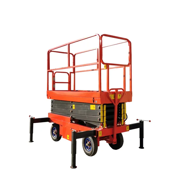 Mobile Scissor Lift, Electric Hydraulic Lifting Platform 1000kg Load Aerial Lift for Maintenance