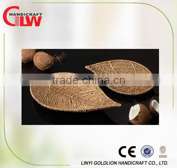 Leaf Shape Wicker Tray,grass Tray