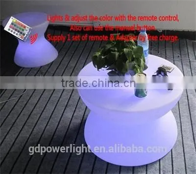 PE Plastic Bar Table With LED Lights and Remote 6040E photo-5