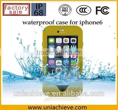 Case for IPhone 6/6 Plus Waterproof Mobile Phone Case With Adjustable Phone Holder Yellow