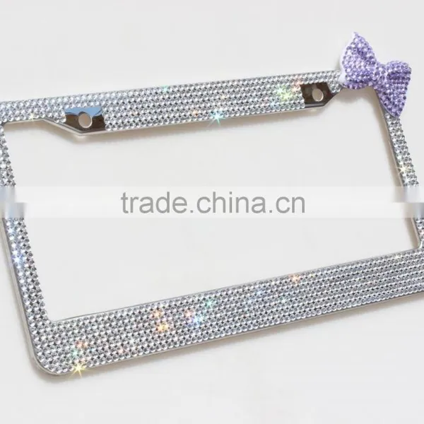 Bling Bling Car License Plate Frame Metal photo-2