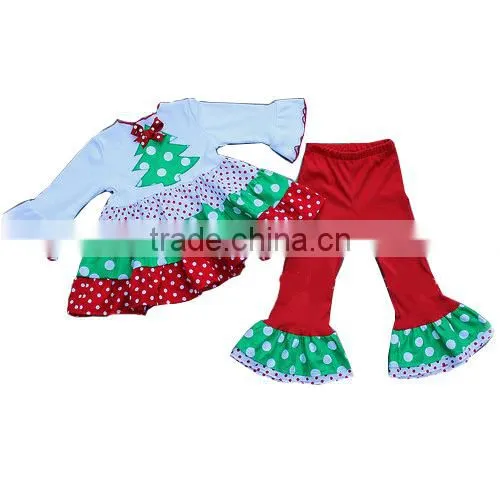 Halloween Baby Girls Wide Leg Trousers Sets,children Evil Top and Child Striped Ruffle Pants Set,girl Long Sleeve Clothing Set photo-3