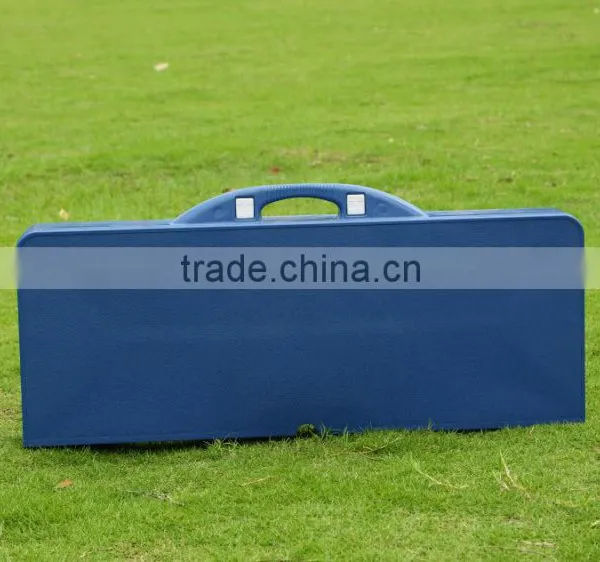 Portable Blue Plastic Outdoor Folding Table and Chairs photo-2