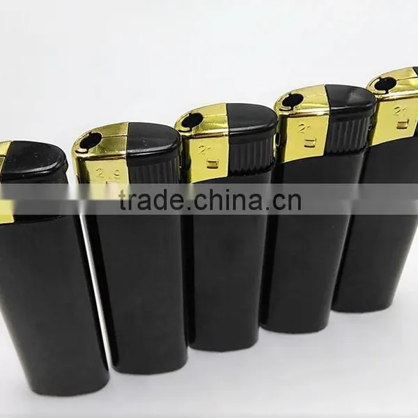 Big Black Disposable Fancy Lighter With Golden Safety Cap photo-6