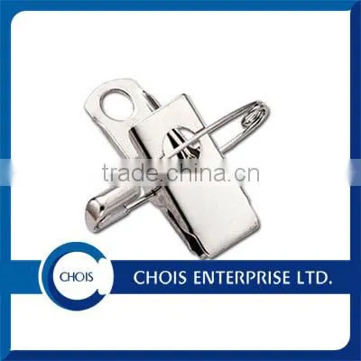 1-Hole Smooth-Face Steel Shank With Jaw and Safety Pin Combination, Badge Clip & Pin