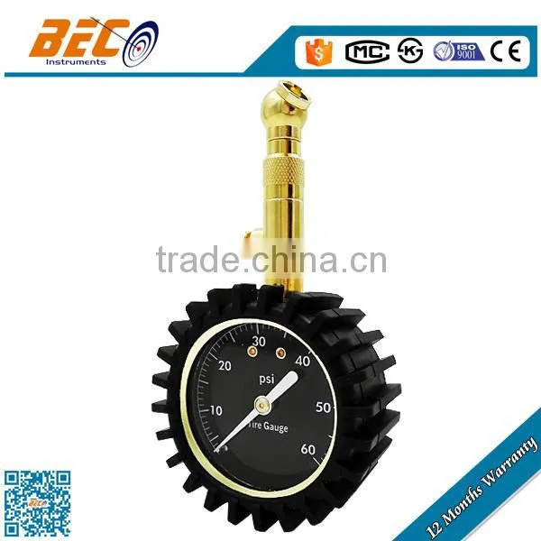 BECO 2" Tire Pressure Gauge 360 Degree Swivel Chuck for SUV, Truck Etc. Samples Ready photo-3