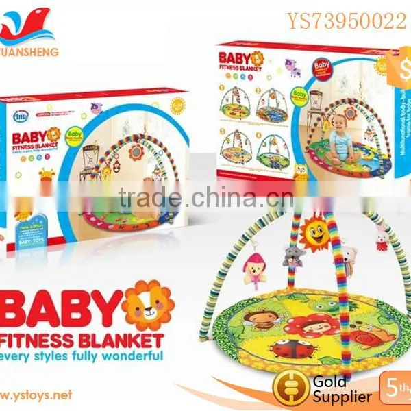 Lovely Colourful Plastic Baby Safety Fitness Frame With Baby Rattle Baby Play Gym Blanket photo-6