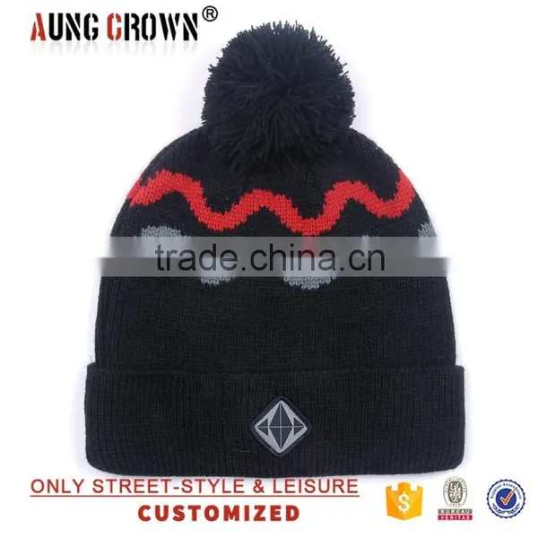 Custom 100% Acrylic Jacquard Beanie Wholesale