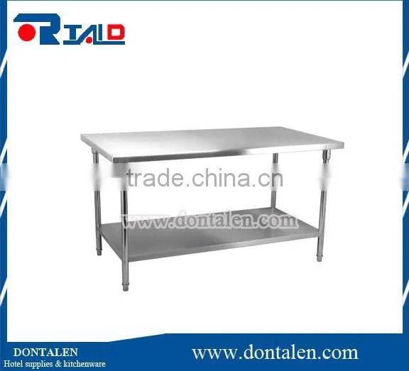 Stainless Steel Kitchen Work Table Without Backsplash