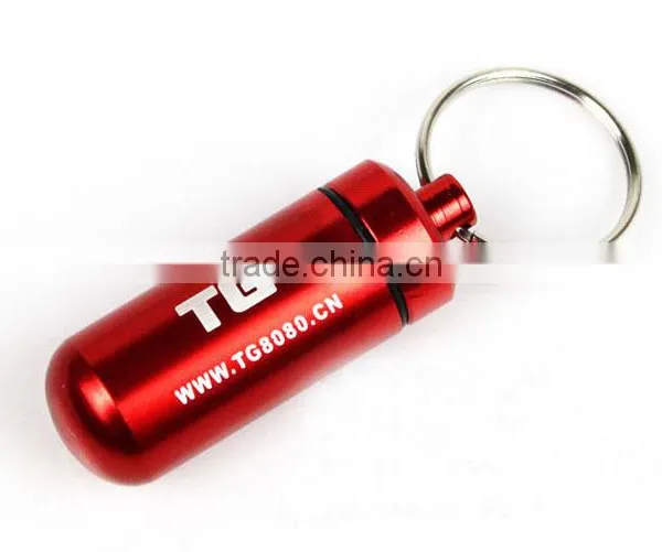 Promotion Custom Logo Aluminium Mini Cash Stash Keychain photo-2