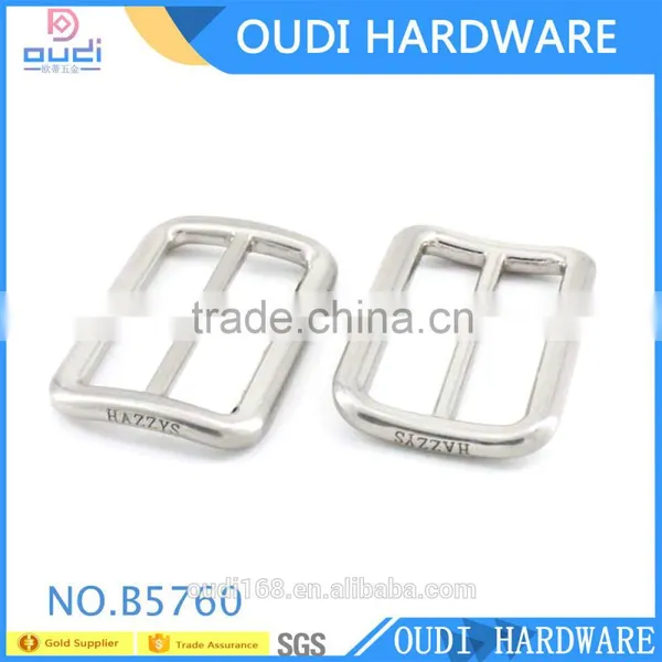 Shining Nickel Metal BackPack Hardware Metal Tri-glide Double Adjuster Buckle photo-2