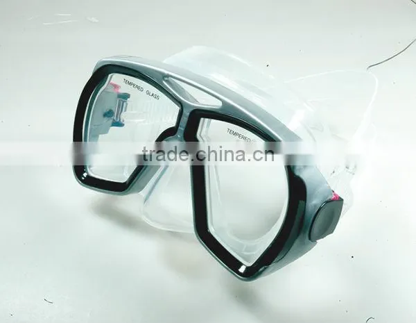 Frameless Diving Mask Snorkel With Ce Certificates One Piece Glass Lens photo-4