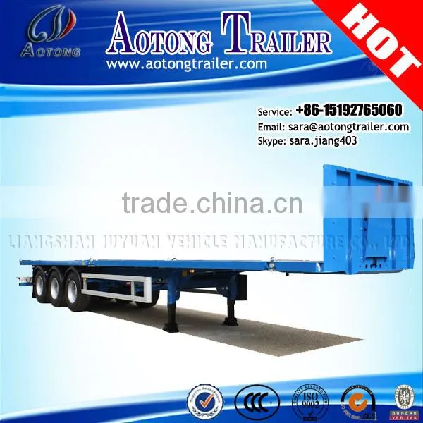 2016 Top Ranking 2-3Axles 20-40ft Trailer /Container Semi Truck Platform Trailer Chassis for Exporting photo-6
