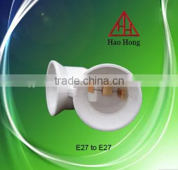 Hight Temperature Resist E27 to E27 PBT Adapter Lampholder photo-2