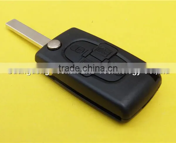 4 Button Flip Folding Remote Key Blank Shell for Peugeot 307 CE0536 photo-4