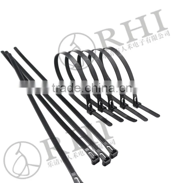 RHI Black Releasable Plastic and Nylon Cable Tie photo-3