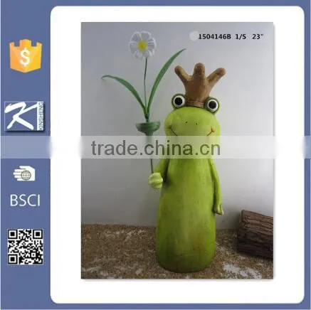 New Products Ceramic Home Garden Solar Light Frog photo-3