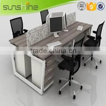 Stainless Steel Melamine Workstation, Used Glass Wall Partition, High Quality Cheap Cubicles photo-2