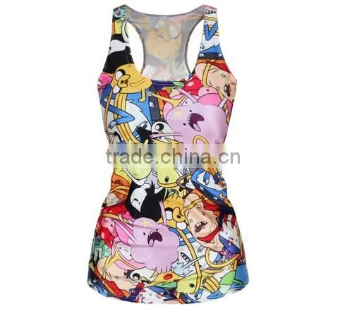 3D Digital Print Womens Vests Tops Singlet Bodycon T-Shirt Tank Top Sleeveless photo-2