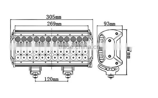 Factory Price!!144W 12" Quad Row LED Light Bar 4 Work Lamp Spot Offroad Mining Truck,Wholesale Led Car Lights photo-2