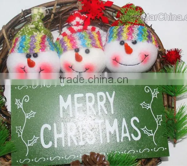 New Home Christmas Decorations Christmas Rattan Ring Santa Claus Snowman Dolls Pendant Party Hanging Ornaments photo-3