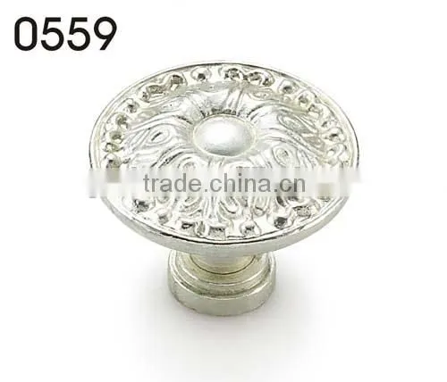 Antique Silver Knob, Antique Furniture Knob, Hardware