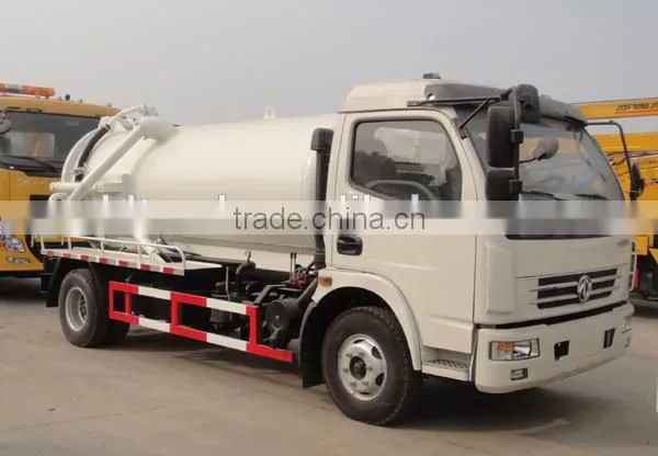 DONGFENG 4x2 6000L Small Vacuum Sewage Suction Truck With Vacuum Pump 120hp