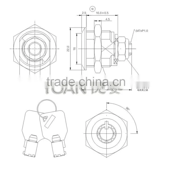 The Cam Lock Master Key Small Door Lock photo-4