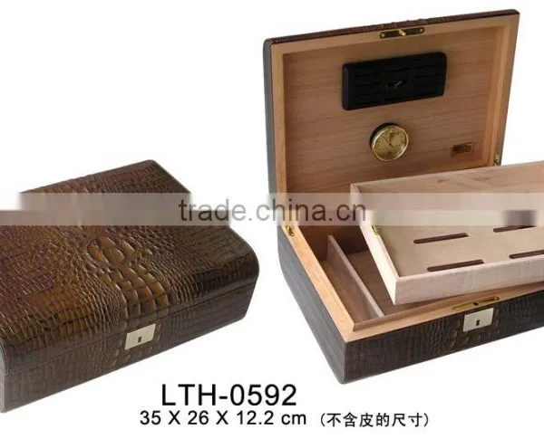 Leather Cigar Humidor Box Cigar Case Leather photo-4