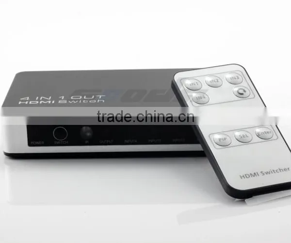 Full HD 1080P 4x1 HDMI Switch 4 Port HDMI Splitter Switcher Support HDMI 3D 4K*2K Picture in Picture Remote Control photo-3