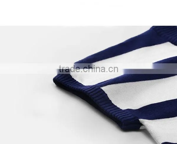 Black and White Stripes in the Summer of 2016 the New Han Edition Cultivate One's Morality Short Sleeve Dress photo-3
