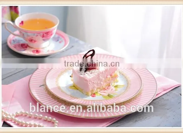 Flower and Bird Coffee Tea Set in Golden Edge Design photo-4