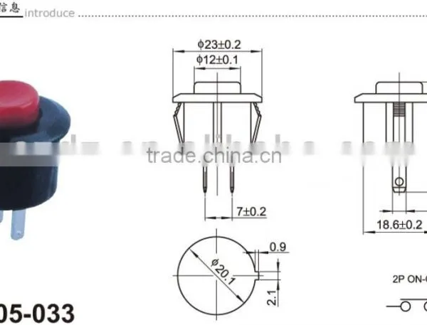 Waterproof Push Button Switch 0.3A 50V Switch,Red Button Push Switch N/O 3V 6V 9V 12V 24V Momentary Type 4 Car Boat photo-6