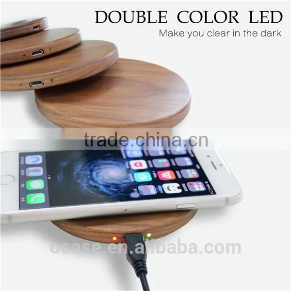 Eco-friendly Style Wood Bamboo QI Universal For Iphone Wireless Charger. photo-2