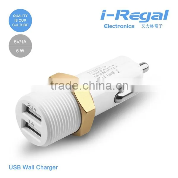 Electric Type Mobile Use Square Shape Double Colors Car Travel Adapter photo-6
