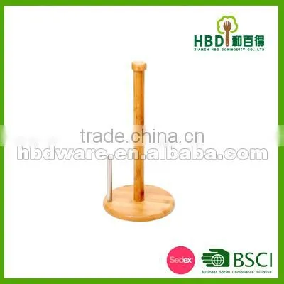 BSCI Factory High Quality Bamboo Wood Kitchen Roll Holder, Roll Holder Wholesale photo-3