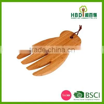 Kitchen Bamboo Salad Server/bamboo Salad Mixing Hand photo-3