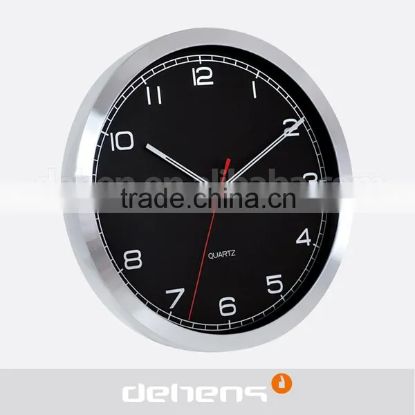 DEHENG Aluminum Round Simple Design Modern Wall Clock for Promotion photo-3