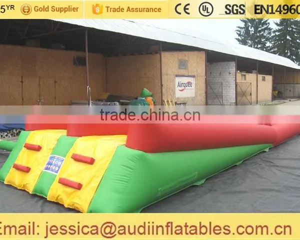 Inflatable Twin Lane Water Slide on Land for Sale photo-6