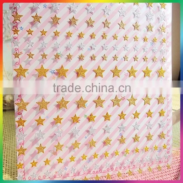 Silver and Gold Glitter Star Stickers photo-2