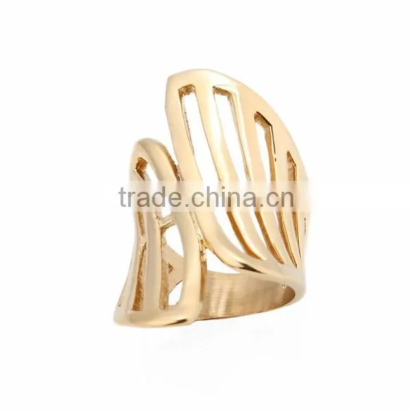 Fancy New Designs 14k Gold Plated Stainless Steel Diamond Full Finger Ring Models for Men photo-6