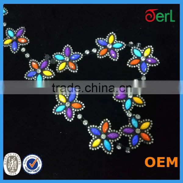 Wholesale Price Multicolor Plastic Rhinestone Banding for Hair Decoration in Bulk photo-5