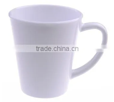 12oz Sublimation Blank White Polymer Latte Mug, Cone Shape Mug