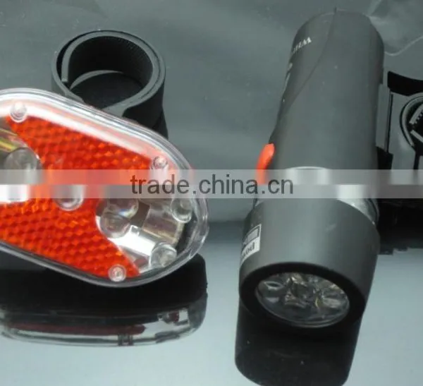 2015hot Sale Bicycle Front Light+rear Light Set 5LED Super Bright Light Set Bicycle Light Set